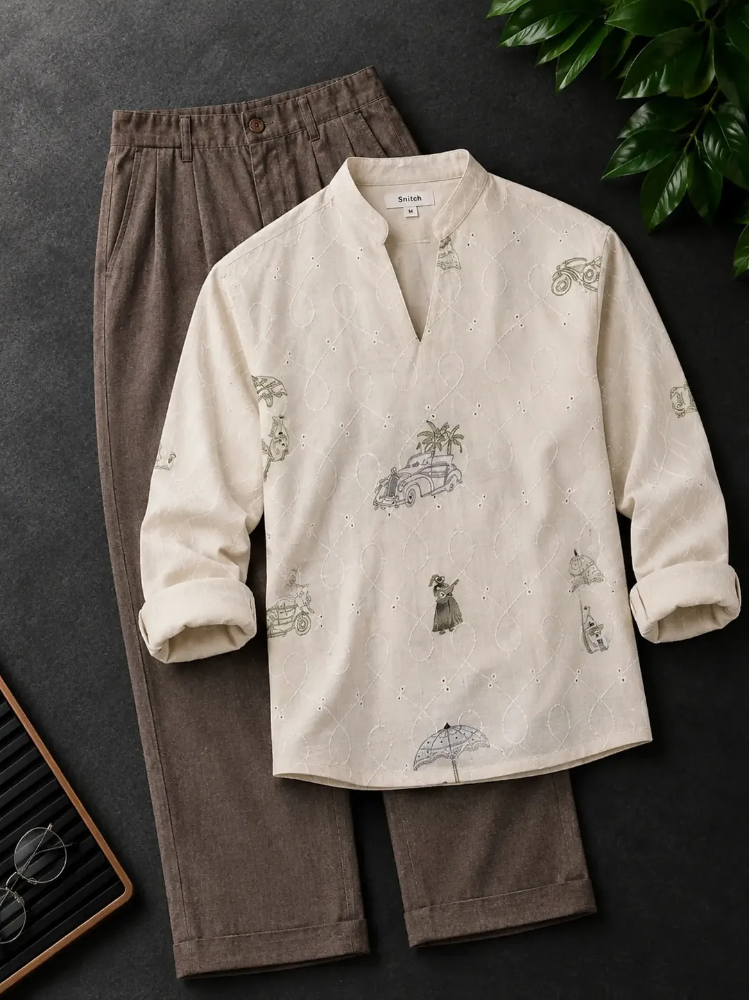 Snitch Cream Embroidery Shirt