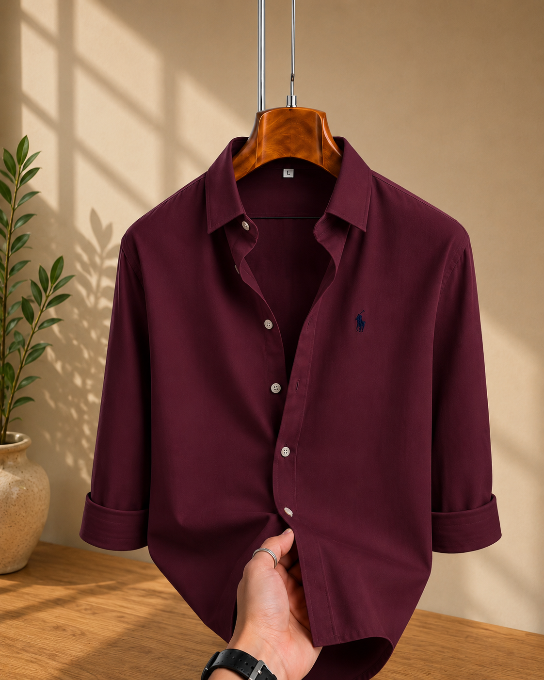 Thomas Scott Button Down Collar Slim Fit Cotton Casual shirt
