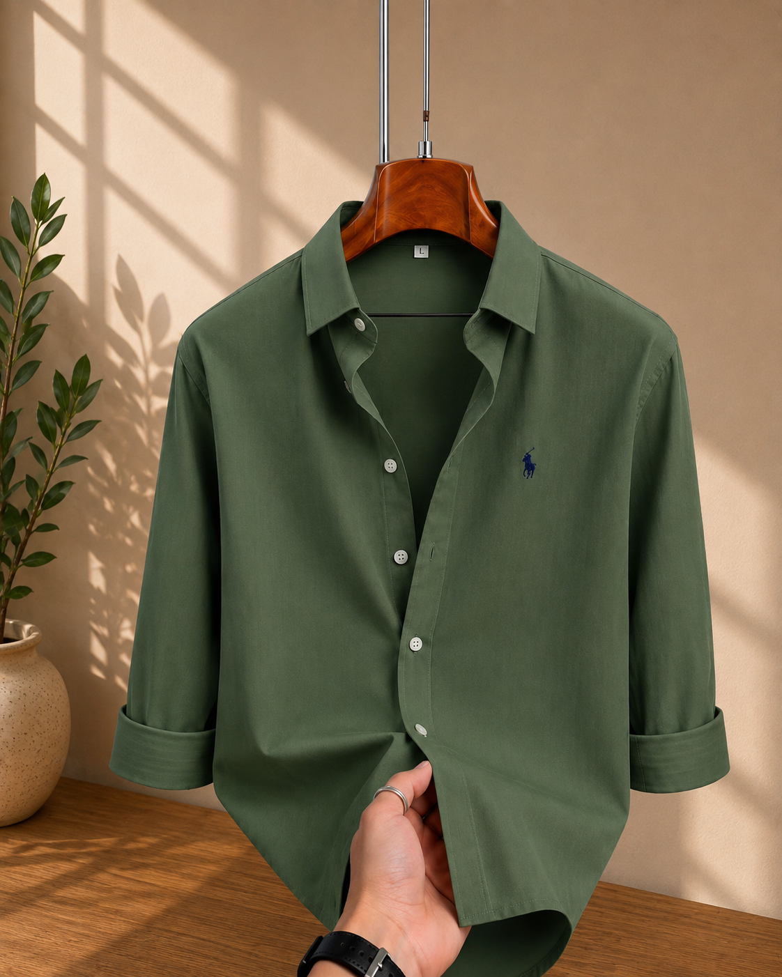 Thomas Scott Button Down Collar Slim Fit Cotton Casual shirt