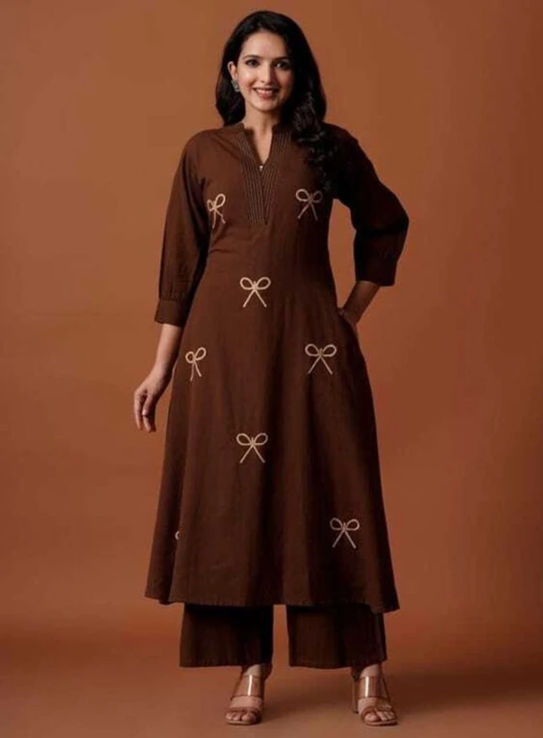 VIKIFY  Women Pure Cotton Kurta Pant Set